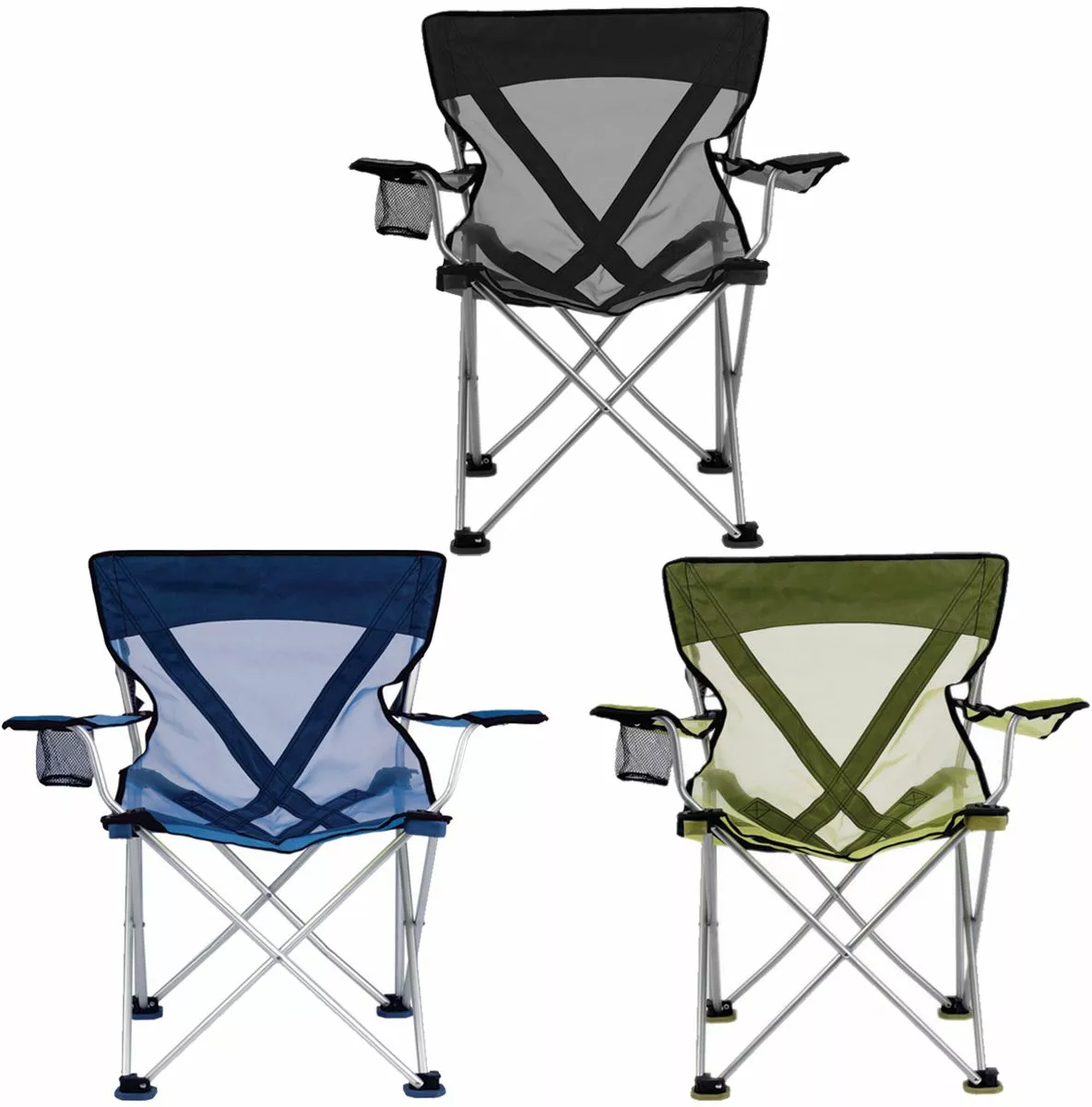 TravelChair 579V Teddy Folding Chair w/Mesh Fabric Lime Green 2 TravelChair 579V Teddy Folding Chair w/Mesh Fabric Lime Green - Image 2