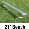 National Rec 21' PORTABLE Aluminum Team Player Bench
