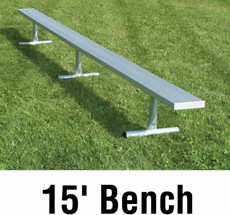 National Rec 15' PORTABLE Aluminum Team Player Bench 2 National Rec 15' PORTABLE Aluminum Team Player Bench - Image 2