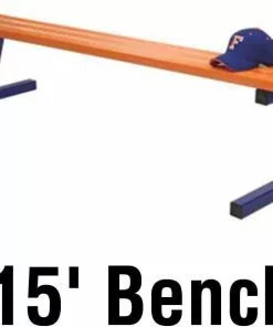 Jaypro 15' PORTABLE Aluminum Player Bench, Powder Coated, PB-15PC