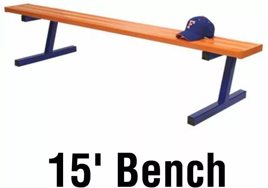 Jaypro 15' PORTABLE Aluminum Player Bench, Powder Coated, PB-15PC 1 Jaypro 15' PORTABLE Aluminum Player Bench, Powder Coated, PB-15PC