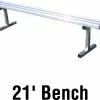 Jaypro 21' PORTABLE Aluminum Player Bench, PB-5