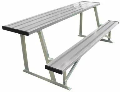 7.5' Portable Outdoor Aluminum Scorer's Table & Bench, BEST08