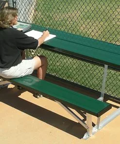 7.5' Portable Outdoor Powder Coated Scorer's Table & Bench, BEST08C