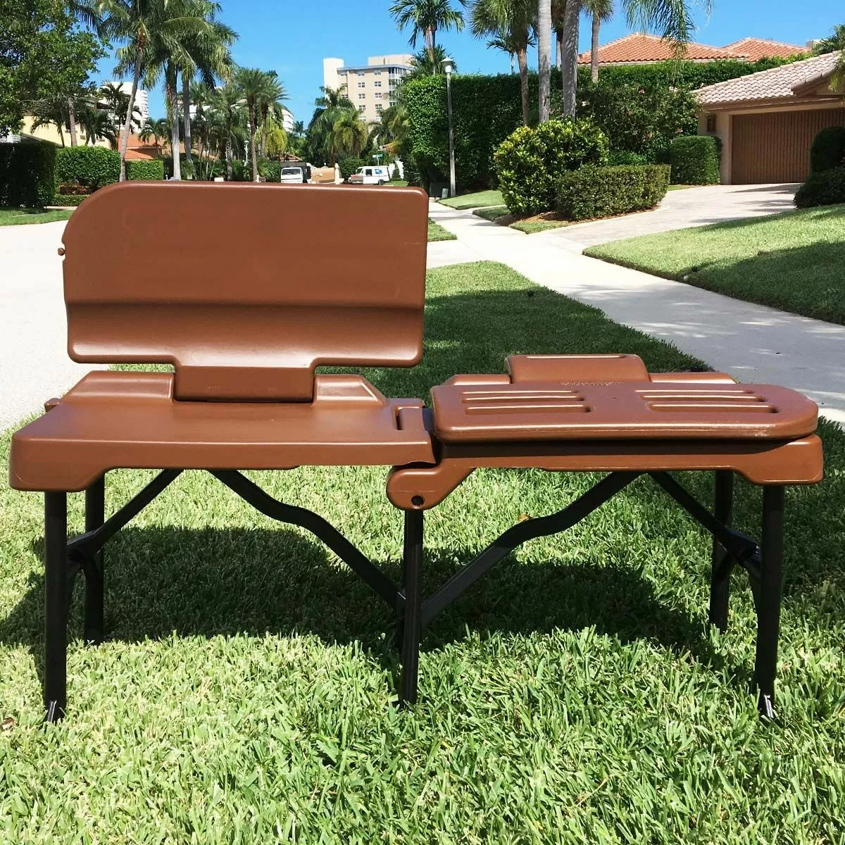 Port-A-Bench Folding Portable Bench Brown 5 Port-A-Bench Folding Portable Bench Brown - Image 5