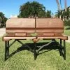 Port-A-Bench Folding Portable Bench Brown