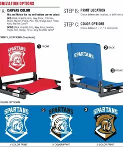 Stadium Chair Bleacher Seat (WSC2), DELUXE MODEL (4" wider) Navy -Soccer Shop a07 752 new custom