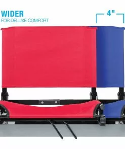 Stadium Chair Bleacher Seat (WSC2), DELUXE MODEL (4" wider) Navy -Soccer Shop a07 752 new wider