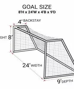 Jaypro 8'x24' Classic Club Soccer Goals, CC24S (pair) -Soccer Shop a11 224 goal diagram