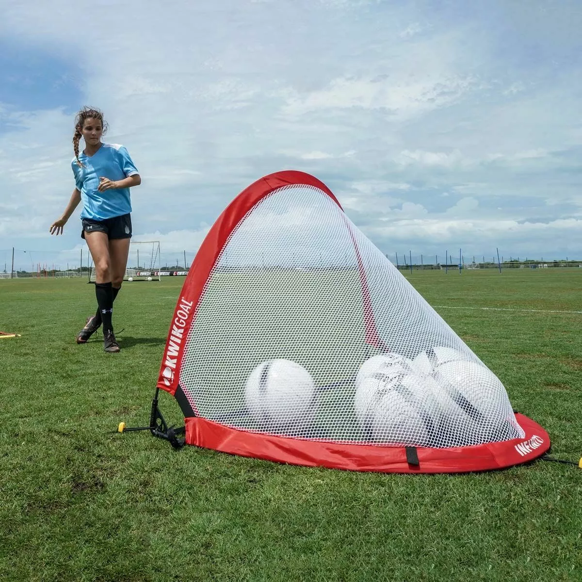 Kwik Goal 4' Infinity Pop Up Goal, Medium, RED, 2B7104 3 Kwik Goal 4' Infinity Pop Up Goal, Medium, RED, 2B7104 - Image 3