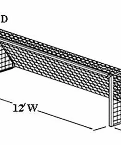 Jaypro 7'x12'x1'x4' 2.5mm Soccer Net, WHITE -Soccer Shop a11 501a 17
