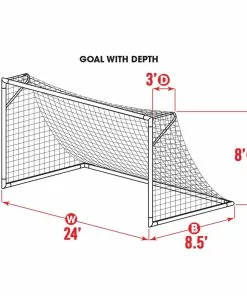 Kwik Goal 8'x24'x3'x8.5' Official Soccer Net, 3mm, WHITE, 3B1621 5 Kwik Goal 8'x24'x3'x8.5' Official Soccer Net, 3mm, WHITE, 3B1621 -Soccer Shop a11 535 new diag
