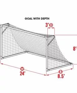 Kwik Goal 8'x24'x3'x8.5' Official Soccer Net, 3mm, WHITE, 0050AW 5 Kwik Goal 8'x24'x3'x8.5' Official Soccer Net, 3mm, WHITE, 0050AW -Soccer Shop a11 536 new diag