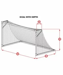 Kwik Goal 8'x24'x3'x4.5' Fusion 120 Soccer Net, 3mm, White, 3B5921 5 Kwik Goal 8'x24'x3'x4.5' Fusion 120 Soccer Net, 3mm, White, 3B5921 -Soccer Shop a11 551 02