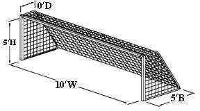 Kwik Goal 5'x10'x0'x5' Soccer Net, 2mm, BLUE, 3B342 3 Kwik Goal 5'x10'x0'x5' Soccer Net, 2mm, BLUE, 3B342 - Image 3