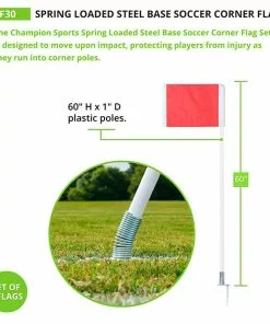 Champion SPRING LOADED Soccer Corner Flags, set of 4, SCF30 9 Champion SPRING LOADED Soccer Corner Flags, set of 4, SCF30 -Soccer Shop a11 723 new 01