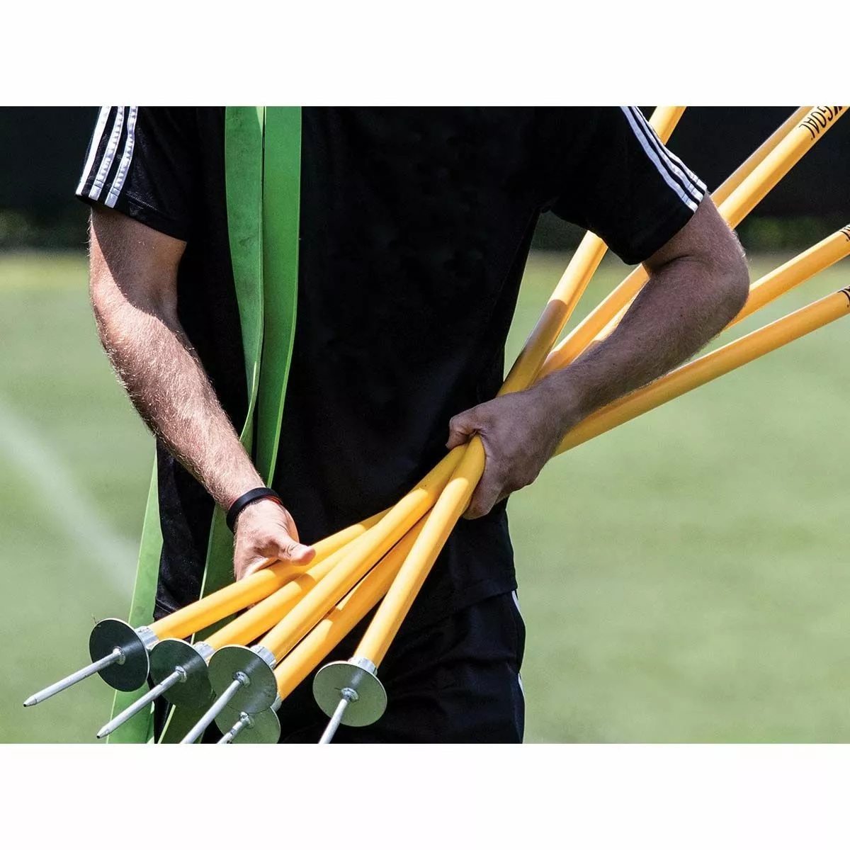 Kwik Goal set/6 Soccer Coaching Sticks w/ Steel Peg Base, 16B1001 Blue 6 Kwik Goal set/6 Soccer Coaching Sticks w/ Steel Peg Base, 16B1001 Blue - Image 6