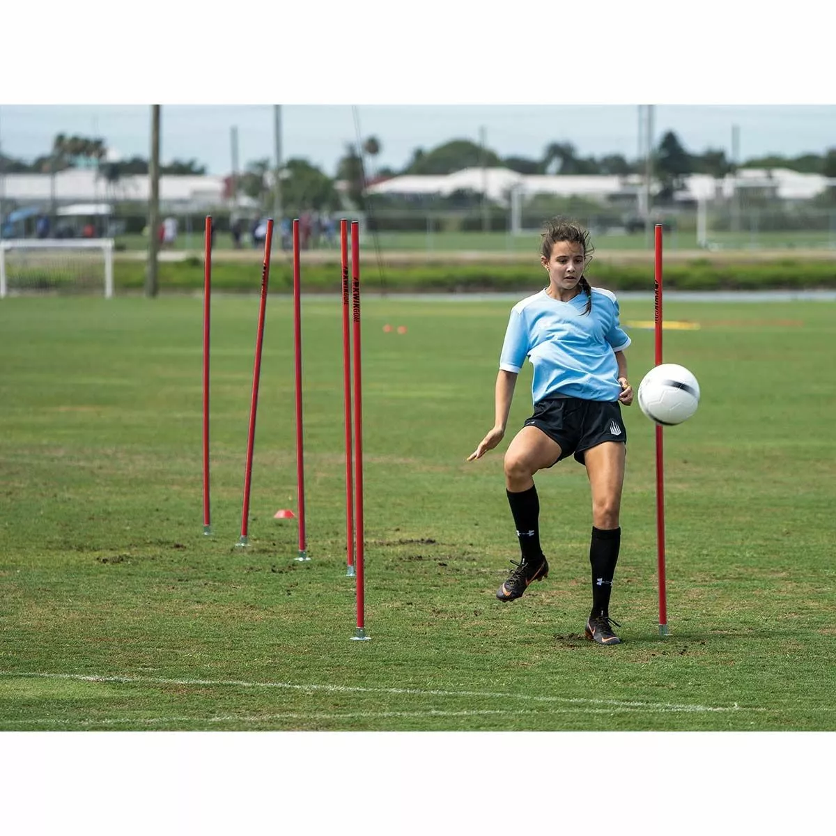 Kwik Goal set/6 Soccer Coaching Sticks w/ Steel Peg Base, 16B1001 Blue 4 Kwik Goal set/6 Soccer Coaching Sticks w/ Steel Peg Base, 16B1001 Blue - Image 4