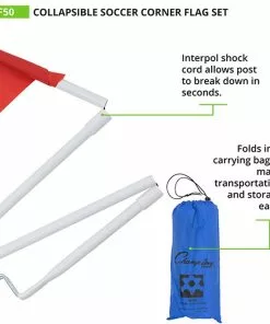 Champion Fold-A-Flag Folding Soccer Corner Flags, set of 4, SCF50 -Soccer Shop a11 767 new 05