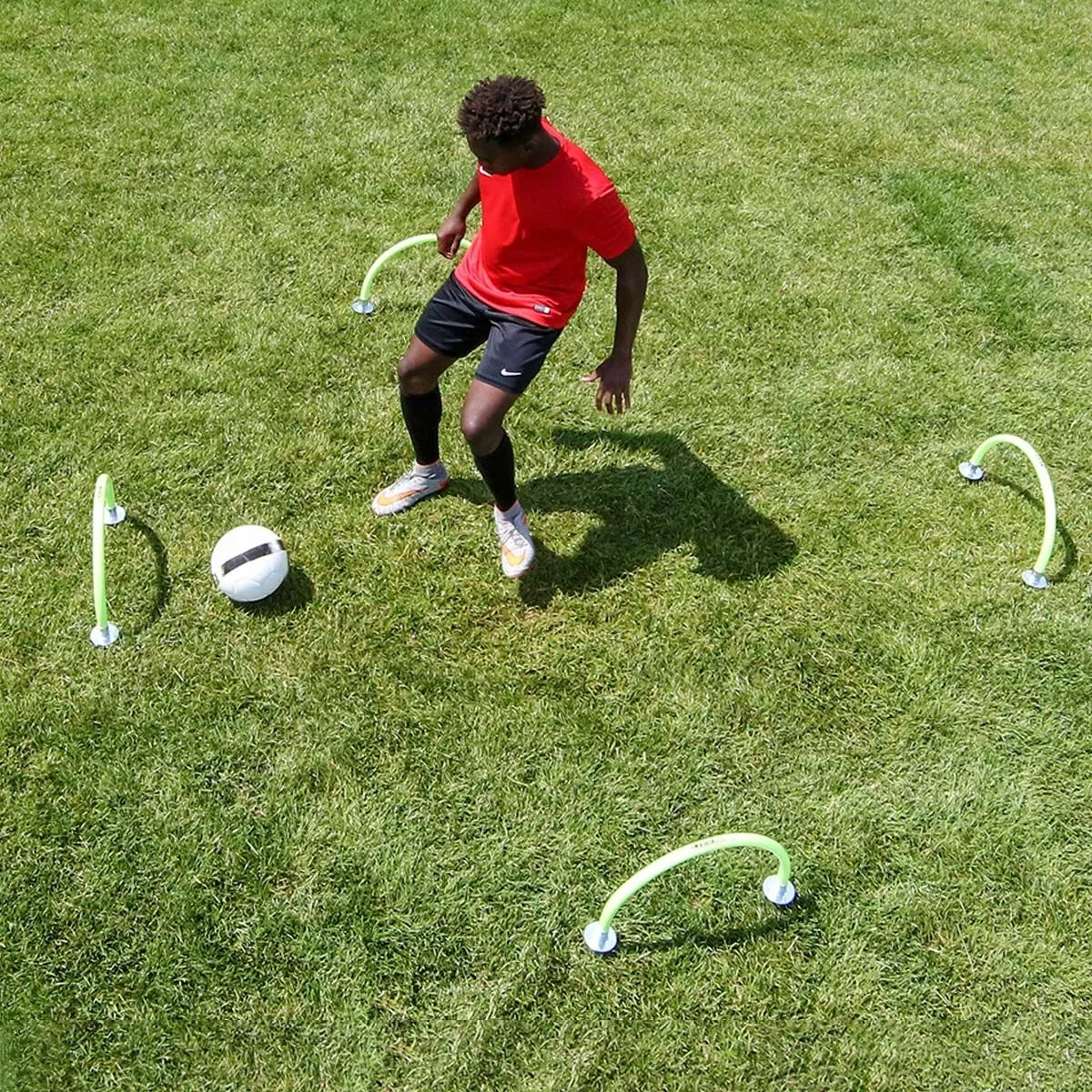 Kwik Goal 19"W Soccer Training Arches, Hi-Vis Green, 16A1324 4 Kwik Goal 19"W Soccer Training Arches, Hi-Vis Green, 16A1324 - Image 4