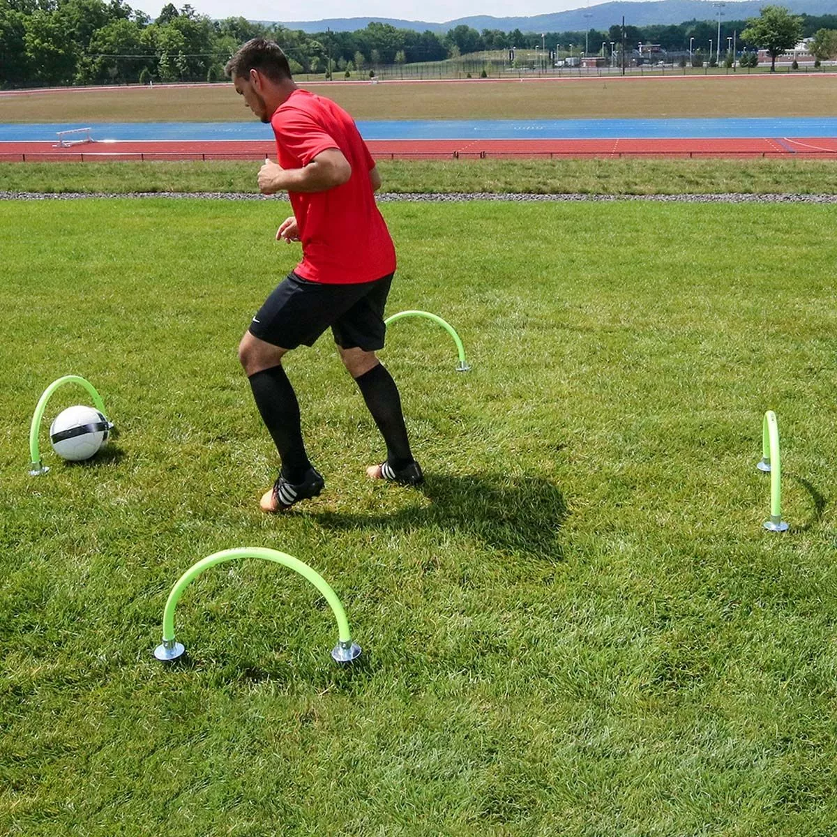 Kwik Goal 19"W Soccer Training Arches, Hi-Vis Green, 16A1324 3 Kwik Goal 19"W Soccer Training Arches, Hi-Vis Green, 16A1324 - Image 3