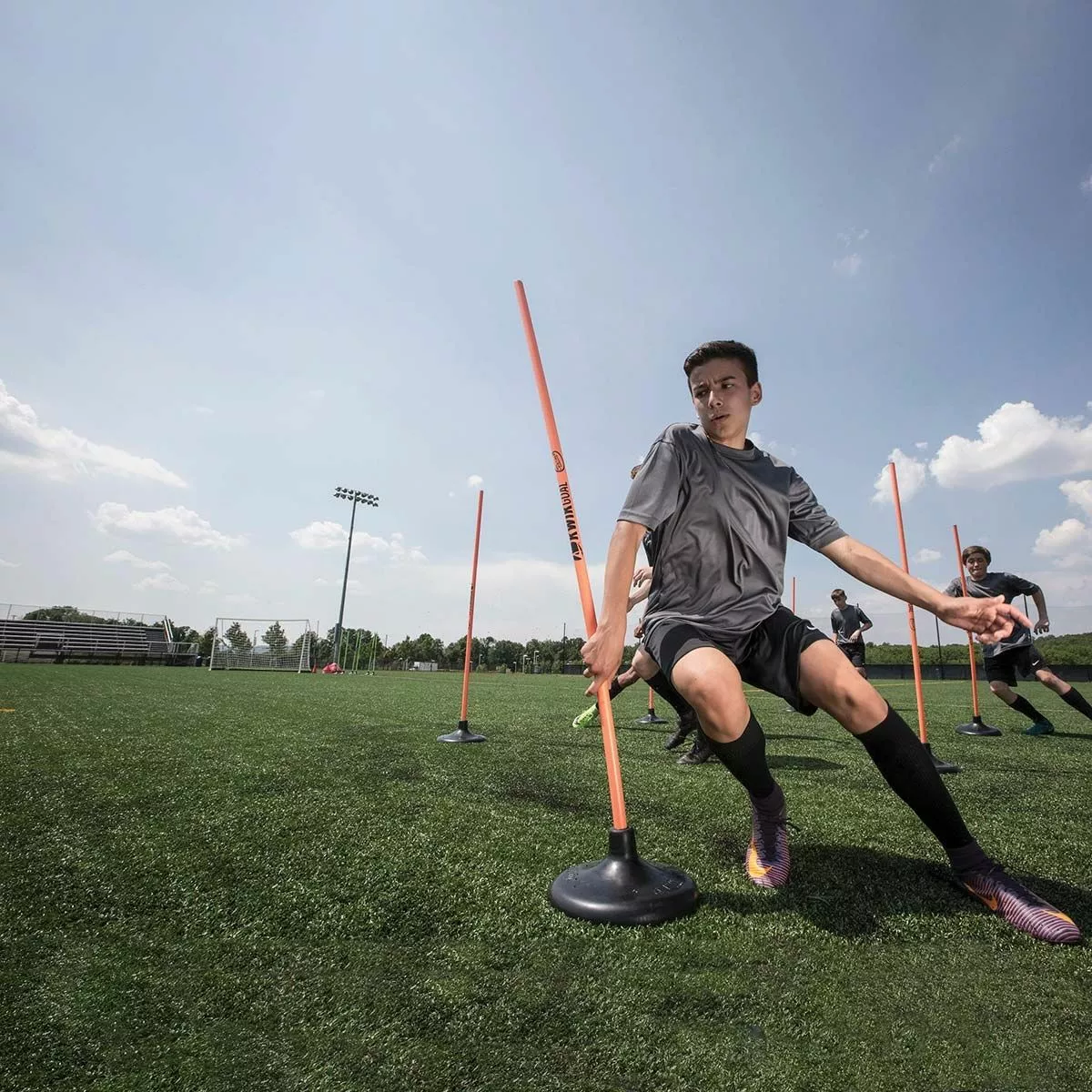 Kwik Goal Set/6 Premier Coaching Sticks w/ Rubber Bases, 16B22 Blue 4 Kwik Goal Set/6 Premier Coaching Sticks w/ Rubber Bases, 16B22 Blue - Image 4