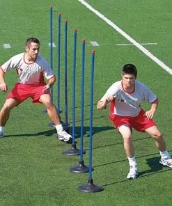 Kwik Goal Set/6 Premier Coaching Sticks w/ Rubber Bases, 16B22 Blue