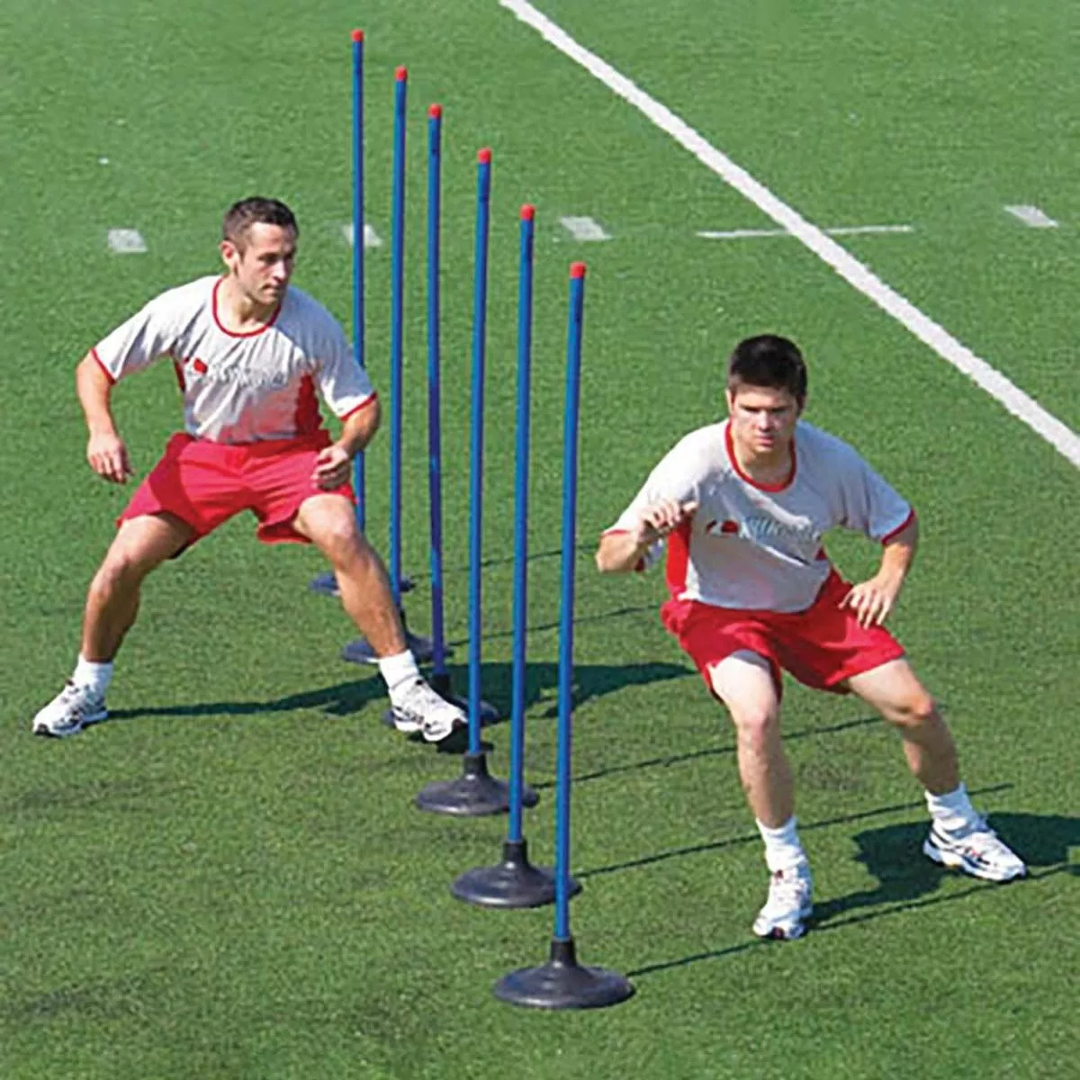 Kwik Goal Set/6 Premier Coaching Sticks w/ Rubber Bases, 16B22 Blue 1 Kwik Goal Set/6 Premier Coaching Sticks w/ Rubber Bases, 16B22 Blue