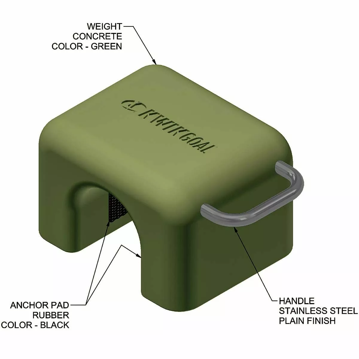 Kwik Goal Set of 4 Soccer Goal Anchor Weights 3 Kwik Goal Set of 4 Soccer Goal Anchor Weights - Image 3