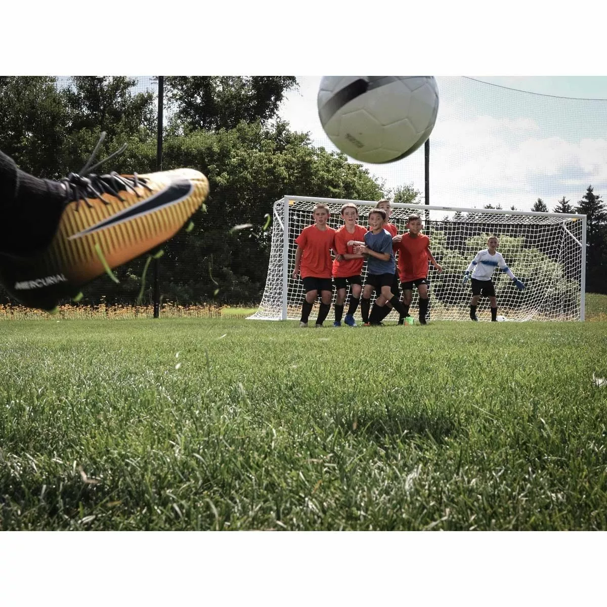 Kwik Goal 6.5'x18.5' Deluxe European Club Soccer Goal, 2B3004 3 Kwik Goal 6.5'x18.5' Deluxe European Club Soccer Goal, 2B3004 - Image 3