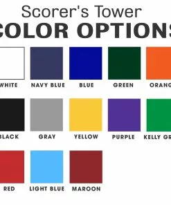 Kwik Goal Portable Scorer/Coach's Tower -Soccer Shop a47 002 color chart