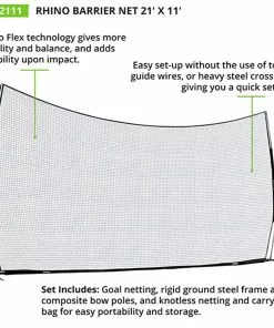 Champion 11'Hx21'W Rhino Flex Lacrosse Barrier Backstop Net 10 Champion 11'Hx21'W Rhino Flex Lacrosse Barrier Backstop Net -Soccer Shop a63 349 3