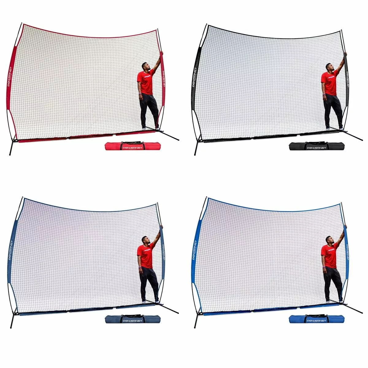POWERNET 9'Hx12'W Portable Barrier Sport Net Navy 5 POWERNET 9'Hx12'W Portable Barrier Sport Net Navy - Image 5