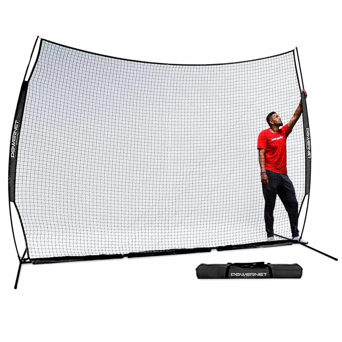 POWERNET 9'Hx12'W Portable Barrier Sport Net Navy 1 POWERNET 9'Hx12'W Portable Barrier Sport Net Navy