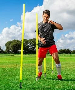 Champion Set of 4 Outdoor Agility Pole Set, APSET -Soccer Shop a85 226 04