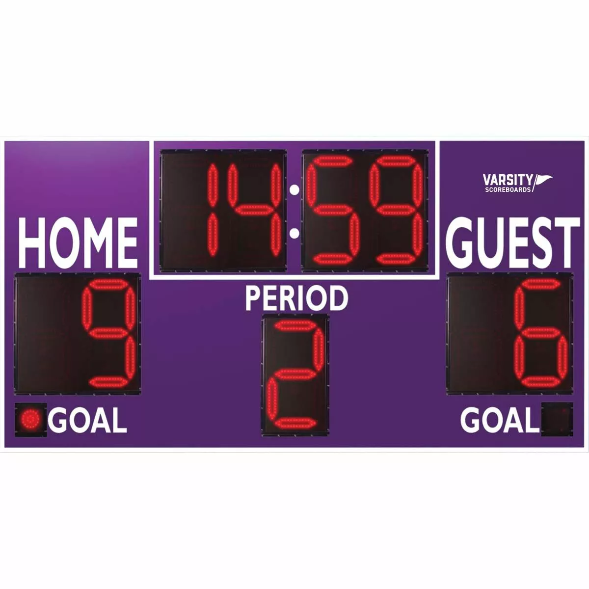 Varsity Scoreboards 3430 Soccer / Multi-Sport Scoreboard, 8'W x 4'H 1 Varsity Scoreboards 3430 Soccer / Multi-Sport Scoreboard, 8'W x 4'H