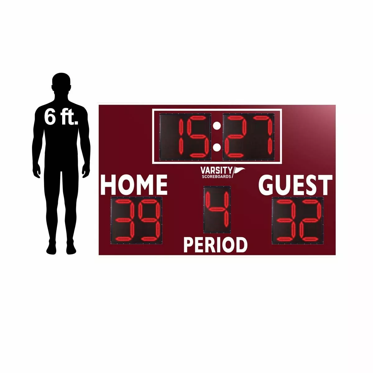 Varsity Scoreboards 3450 Soccer / Multi-Sport Scoreboard, 8'W x 6'H 4 Varsity Scoreboards 3450 Soccer / Multi-Sport Scoreboard, 8'W x 6'H - Image 4