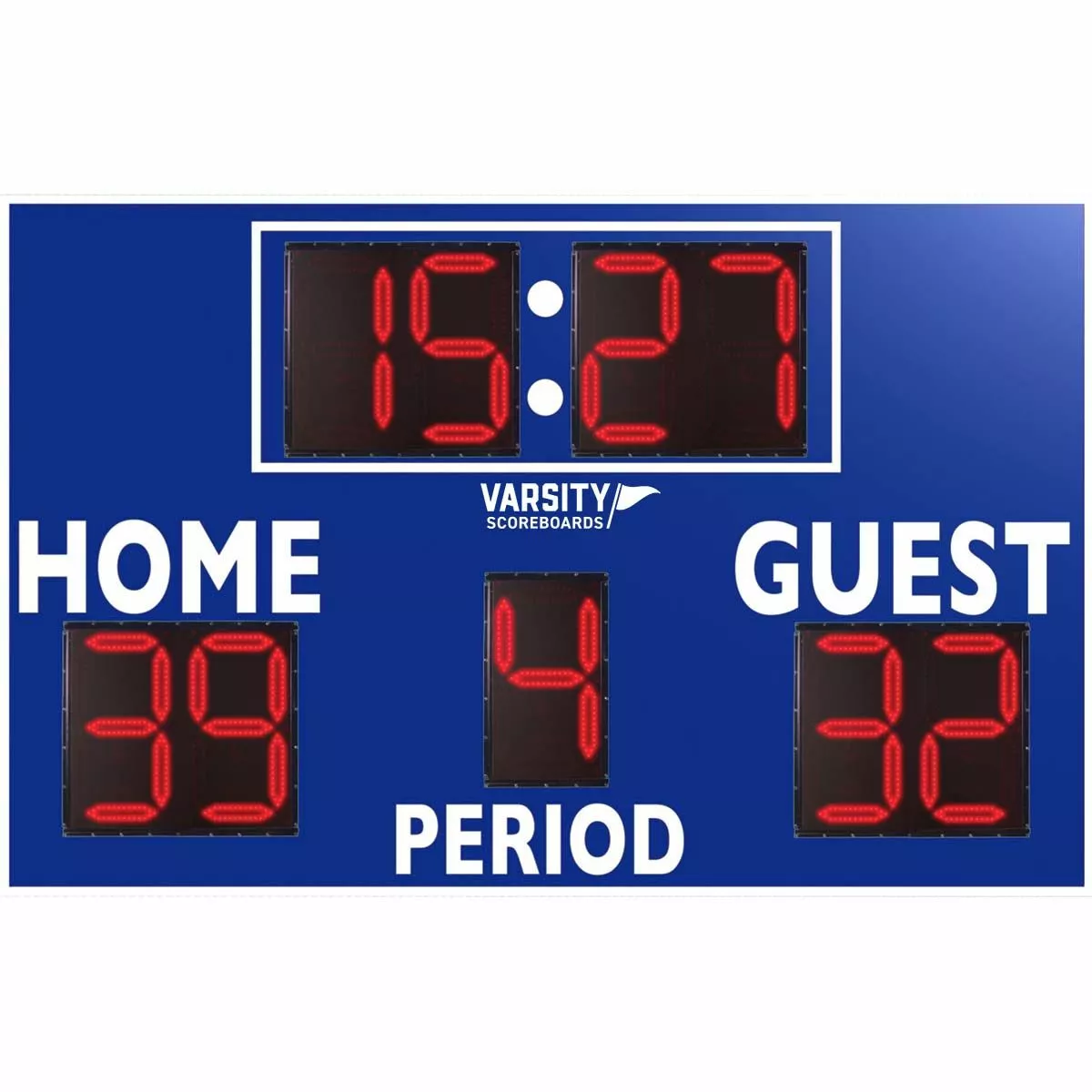 Varsity Scoreboards 3450 Soccer / Multi-Sport Scoreboard, 8'W x 6'H 1 Varsity Scoreboards 3450 Soccer / Multi-Sport Scoreboard, 8'W x 6'H