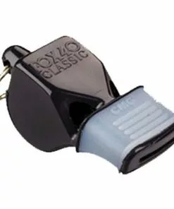 Fox 40 Classic CMG Comfort Grip Coach/Referee Whistle, Black