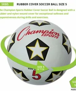 Champion Rubber Soccer Ball, Size 3, 4 & 5 -Soccer Shop size 5b 1
